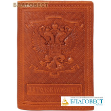 Обложка на автодокументы. Натуральная кожа