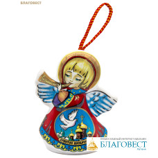 Пасхальный колокольчик Ангел, высота 6,5см, керамика