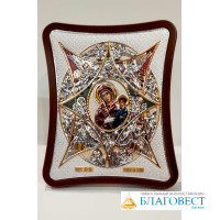 Икона Пресвятой Богородицы, им. "Неопалимая купина", 12 х 15 см, PRINCE Silverо, Греция