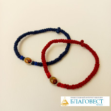 Браслет-комбоскини с иконочкой Свт.Спиридона, Corfu