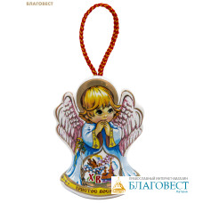 Пасхальный колокольчик Ангел, высота 6см, керамика