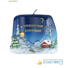 Свеча рождественская Зимняя сказка, парафин