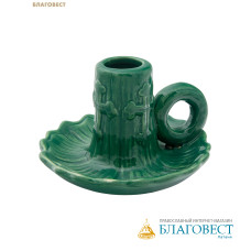 Подсвечник Кувшинка, керамика, диаметр отверстия 20мм