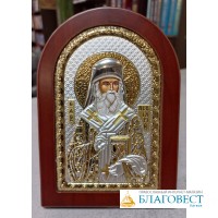 Икона святитель Нектарий Эгинский, 10 х 14 см, PRINCE Silverо, Греция