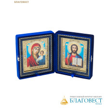 Складень венчальный 14х15,5см, бархат